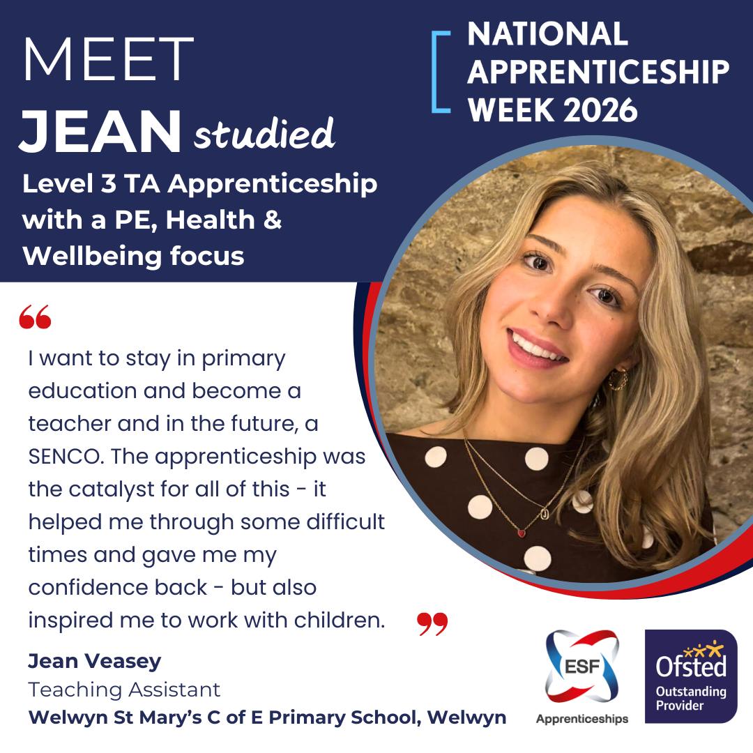 Meet Level 3 PE Teaching Assistant, Jean